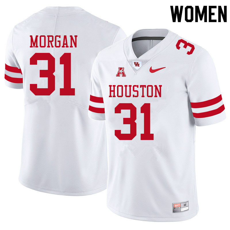Women #31 Ja'Kori Morgan Houston Cougars College Football Jerseys Sale-White